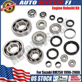Automysticfj 76-960 Complete Bottom End Bearing And Seal Rebuild Kit For Suzuki Rm250 1996-2000