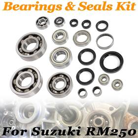 Cruisenest 56489 Main Crank Transmission Shaft Bearings Seals Kit For Suzuki Rm250 1996-2000