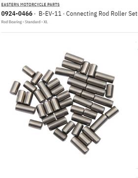 0924-0466 Emc Original Oe 9101a/9150a Rod Rollers Hd Sportster P/n