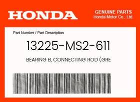 13225-ms2-611 Honda Genuine Bearing B Connecting Rod Gre -