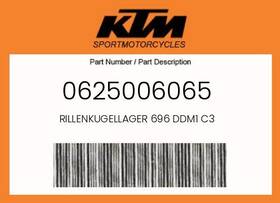0625006065 Ktm Genuine Rillenkugellager 696 Ddm1 C3 -