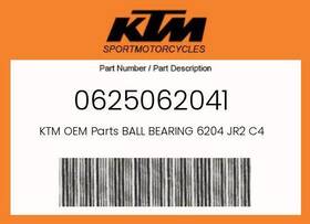 0625062041 Ktm New Genuine Oem Ball Bearing 6204 Jr2 C4 -