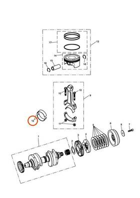 Triumph T1110083 - Connecting Rod Bearing Shell White