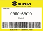 Suzuki Genuine Bearing 08110-68010. Fixed Price $39.76.