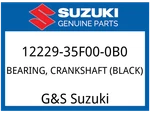 Suzuki Oem Part 12229-35F00-0B0 Bearing, Crankshaft (black). Fixed Price $19.11.