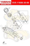 Yamaha Plane Bearing, Connecting Rod 5VX-11656-30-00 Oem New. Fixed Price $19.91.