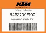 Ktm Genuine Ball Bearing 626LLBC 3/5K - 54637098100. Fixed Price $12.99.