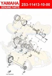 Yamaha Plane Bearing, Balance Weight 2S3-11413-10-00 Oem New. Fixed Price $19.00.
