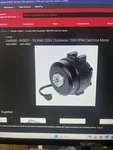 Icekold- IK5821- 16 Watt 230V Clockwise 1550 Rpm Cast Iron Motor. Fixed Price $35.00.