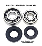 RM100 Main Crank Shaft Bearings & Seals Kit 76 Suzuki 09262-20073, 09262-25049. Fixed Price $32.00.