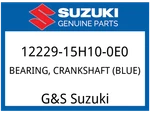 Suzuki Oem Part 12229-15H10-0E0 Bearing,crankshaft (blue). Fixed Price $16.07.