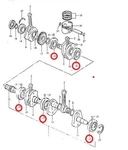 Oem Suzuki Gsx 400 425 550 650 850 1000 1100 Bearing Crankshaft 09264-32009. Fixed Price $166.45.