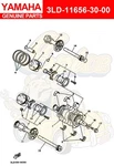 Yamaha Plane Bearing, Connecting Rod 3LD-11656-30-00 Oem New. Fixed Price $19.94.