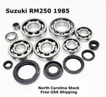 Suzuki RM250 Engine Crank Shaft & Transmission Bearings Seals Kit 1985 Bottom. Fixed Price $89.99.