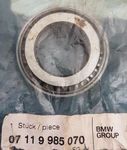 New Genuine Bmw 07119985070 Tapered Roller Bearing R50/5 R60/5 R75/5 R60/6 R75/6. Fixed Price $110.55.