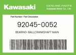 Kawasaki Genuine Bearing-ball,crankshaft Main 92045-0052. Fixed Price $64.52.