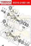 Yamaha Brg,cyl-cal Roller 14-7G Ky 93310-216E1-00 Oem New. Fixed Price $19.08.