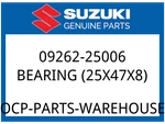 Suzuki Oem Part 09262-25006 Brg, Sec Driven Output Sft Fr. Fixed Price $26.44.