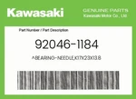Kawasaki Genuine BEARING-NEEDLE,K17X23X13.8 92046-1184. Fixed Price $20.14.