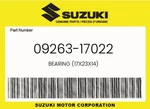 Suzuki Genuine Bearing (17X23X14) 09263-17022. Fixed Price $22.29.