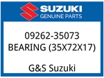 Suzuki Oem Part 09262-35073 Bearing, Lh (35X72X17). Fixed Price $39.36.