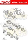 Yamaha BEARING(1YW) 93306-20461-00 Oem New. Fixed Price $28.97.