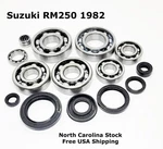 RM250 Engine Crank Shaft & Transmission Bearings Seals Kit 1982 Suzuki. Fixed Price $89.99.