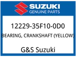 Suzuki Oem Part 12229-35F10-0D0 Bearing, Crankshaft (yellow). Fixed Price $14.92.