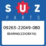 09263-22049-0B0 Suzuki BEARING(22X28X16) 09263220490B0, New Genuine Oem Part. Fixed Price $132.80.