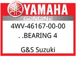 Yamaha Oem Part 4WV-46167-00-00 Bearing. Fixed Price $35.01.