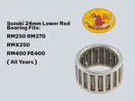Suzuki Pe Rm 250 370 400 1976-08 24MM Lower Rod Bearing Replaces 09263-24026 New. Fixed Price $40.00.