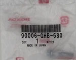 Honda Flange Bolt Part Number 90006-GHB-680. Fixed Price $12.99.