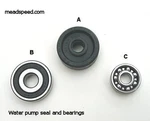 Water Pump Seal / Bearings, 93103-10168, TZ250, TZ350, TZ750, Yamaha. Fixed Price $59.09.