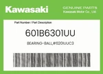 Kawasaki Genuine BEARING-BALL,#6201UUC3 601B6301UU. Fixed Price $24.51.