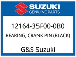 Suzuki Oem Part 12164-35F00-0B0 Bearing, Crank Pin (black). Fixed Price $13.79.
