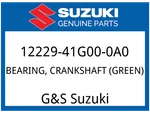 Suzuki Oem Part 12229-41G00-0A0 Bearing, Crankshaft (green). Fixed Price $22.65.