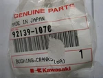 Kawasaki, Bushing Crankshaft Brown, 92139-1070, Superceded To / From 92028-1274. Fixed Price $19.99.