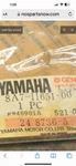 Nos Genuine Crankshaft Cylinder Bearing Yamaha YR1 YR2C R3 TR2 93310-42497. Fixed Price $25.00.