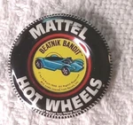 B130 Hot Wheels Redline Hong Kong 1967 Beatnik Bandit Button Pin Badge Metal Oem. Fixed Price $15.00.