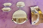 Honda XL350 Engine Chain Guard Stator Points Rocker Covers Fully Polished. Fixed Price $200.00.