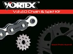 Vortex 530 Chain And Sprocket Kit 18-43 Tooth CK5276 For Suzuki GSX1300R 08-16. Fixed Price $432.61.