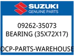 Suzuki Oem Part 09262-35073 Bearing, Lh (35X72X17). Fixed Price $36.44.
