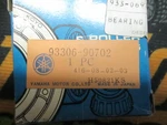 New Oem Yamaha Bearing Diff 93306-90702-00 1988-1991 YFM250 MOTO-4. Fixed Price $15.00.
