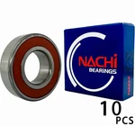 (qty. 10) 6205-2NSE9 Nachi Brand Sealed Ball Bearings 25X52X15 6205RS. Fixed Price $78.08.