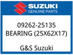 Suzuki Oem Part 09262-25135 Bearing, Secondary Rr. Fixed Price $50.77.